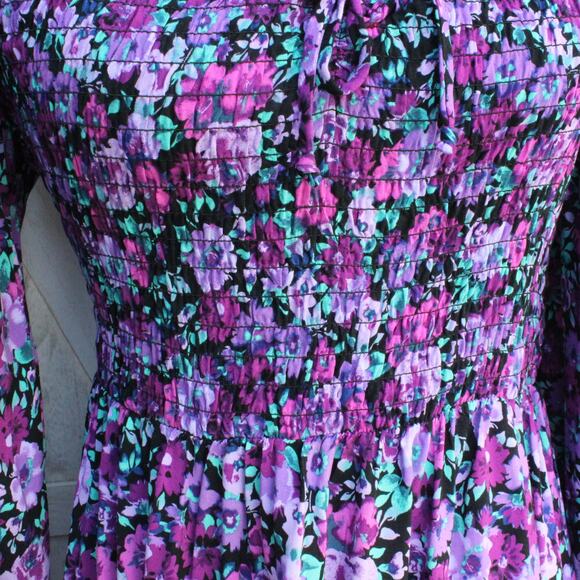 Wild Fable Long Sleeve Floral Mini Dress M - Picture 5 of 13